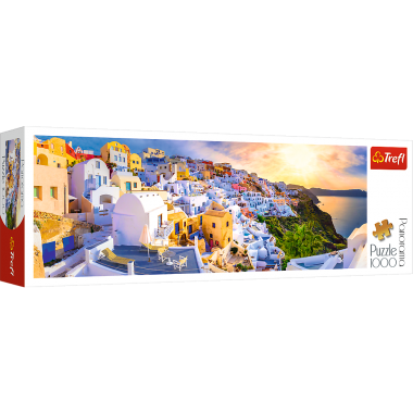 TREFL Panoraminė dėlionė „Santorini“, 1000 det.