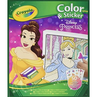 CRAYOLA Spalvinimo ir lipdukų knygelė „Princesės“