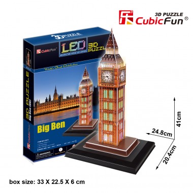 CUBICFUN 3D dėlionė „Big Benas“ (LED)