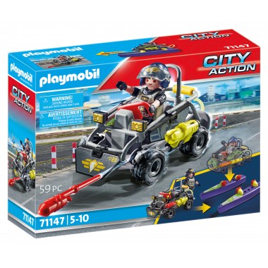 PLAYMOBIL CITY ACTION Specialiųjų pajėgų keturratis 71147