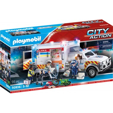 PLAYMOBIL Greitosios pagalbos automobilis su šviesomis ir garsais 70936